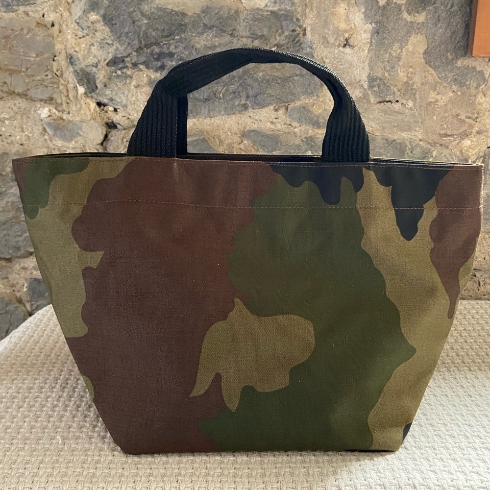 Herve Chapelier tote bag M square base in camouflage